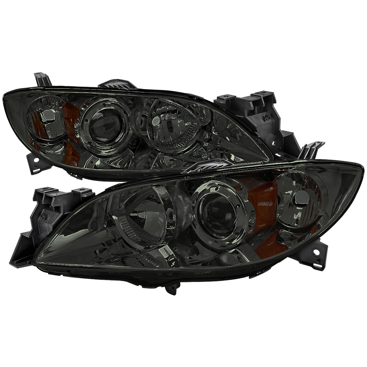 2004-2009 Mazda 3 Sedan Projector Style Headlights (Chrome Housing