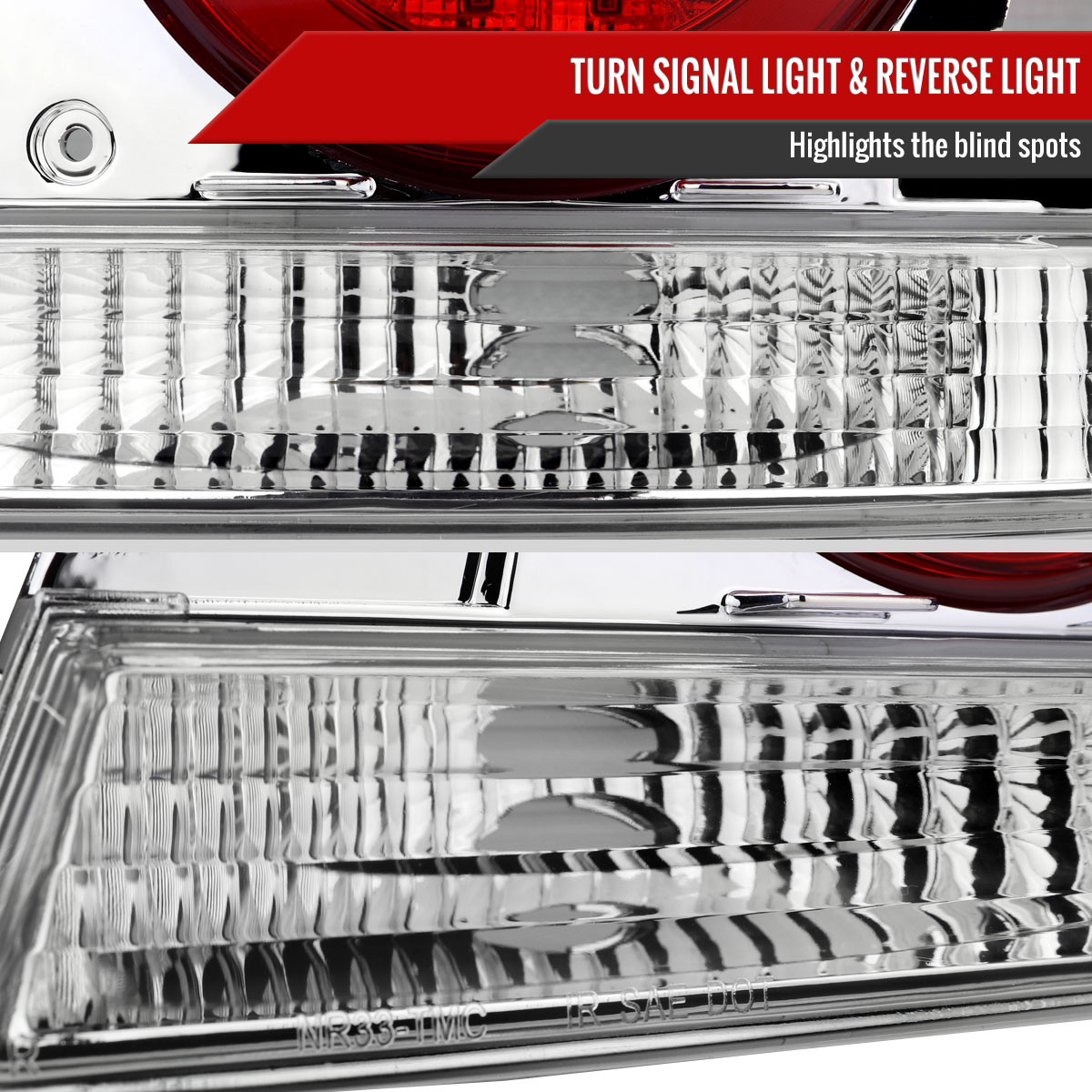 1995-1998 Nissan Skyline GT R33 JDM Red LED Tail Lights (Chrome