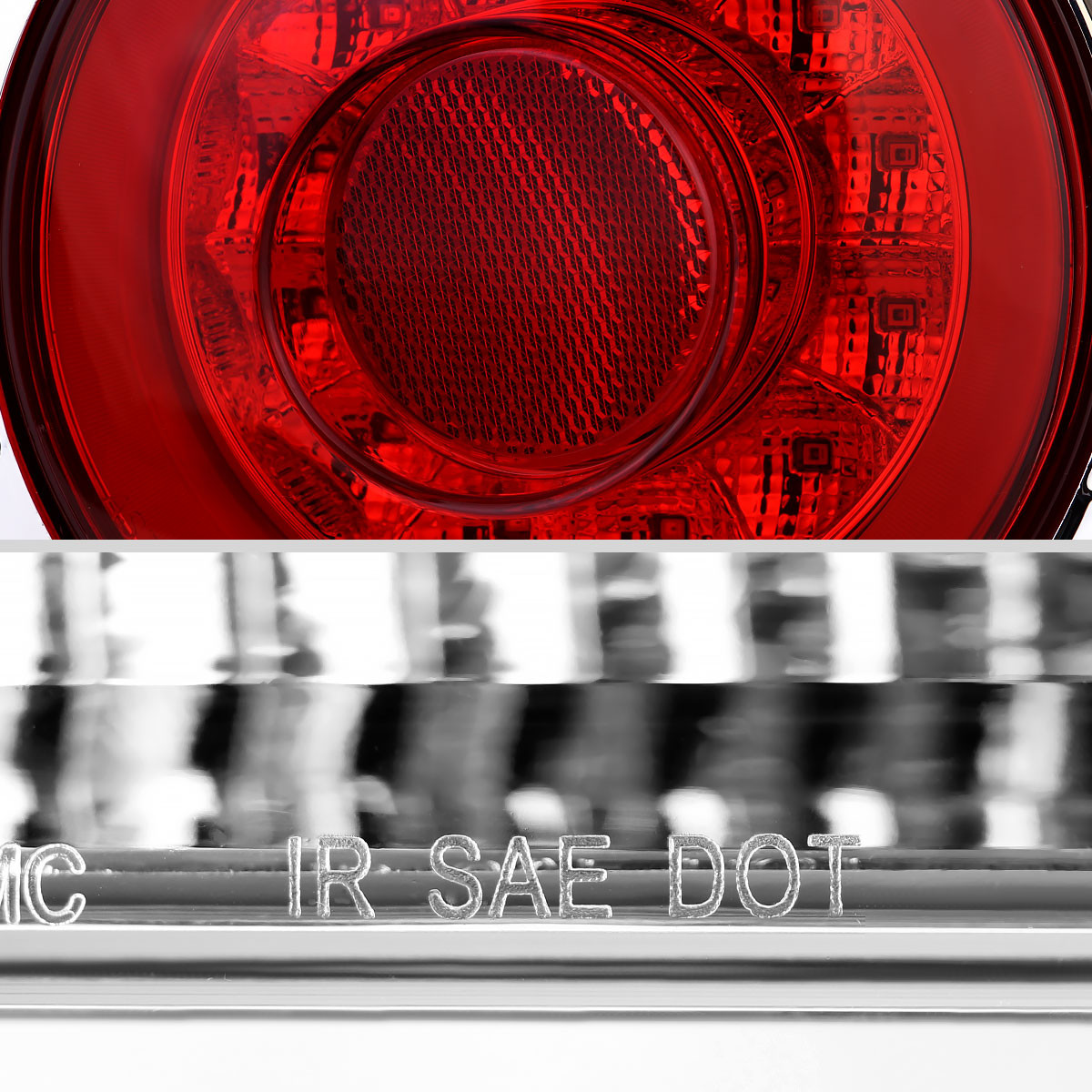 1995-1998 Nissan Skyline GT R33 JDM Red LED Tail Lights (Chrome