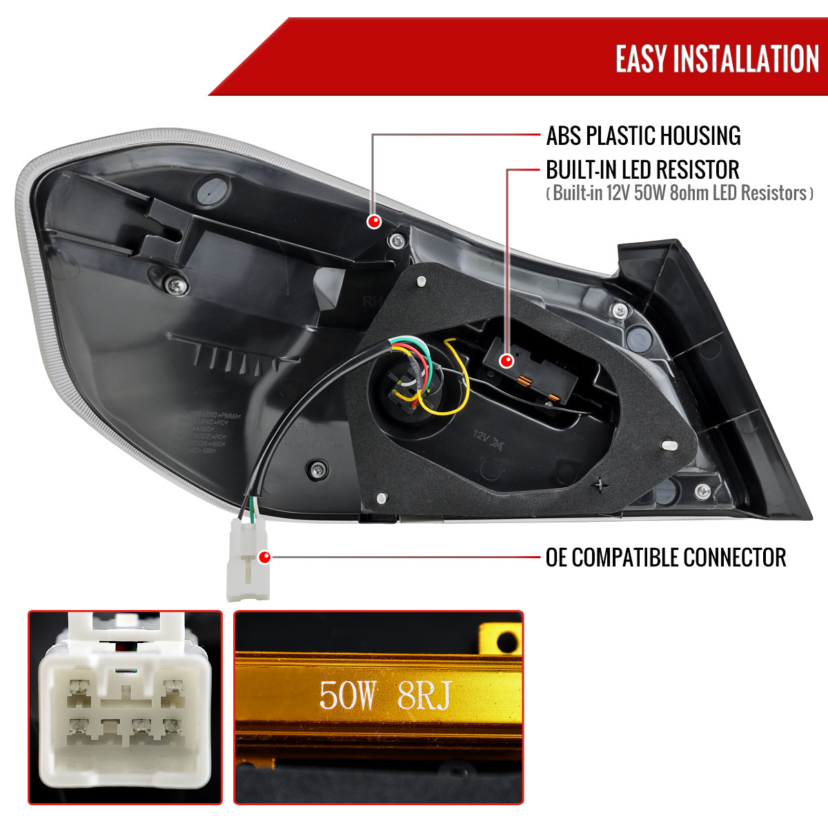 2015-2021 Subaru WRX STi Tail Light w/ Sequential Turn Signal LED