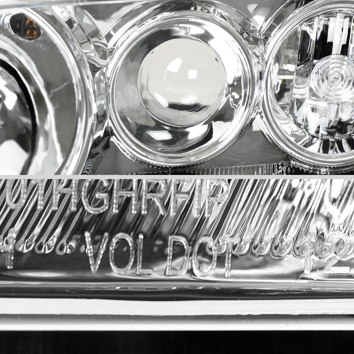 2003-2005 Mazda 6 Factory Style Projector Headlights (Chrome