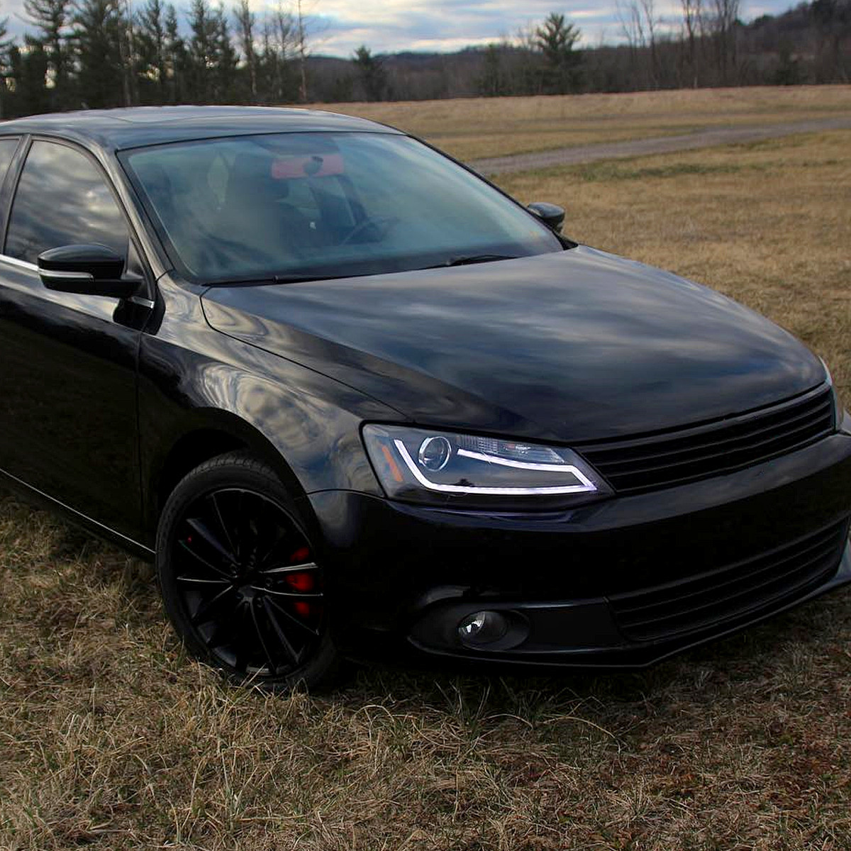 2011-2018 Volkswagen Jetta MK6 LED Bar Projector Headlights (Matte ...