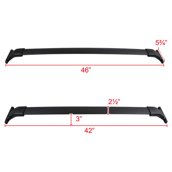 BRIGHTLINES Roof Cross Bars Racks For Honda Pilot Without Side Rails