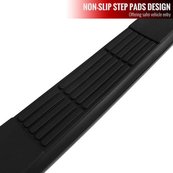 1999-2004 Ford F-150/F-250 Super Cab 3" Black Stainless Steel Side Step Nerf Bars