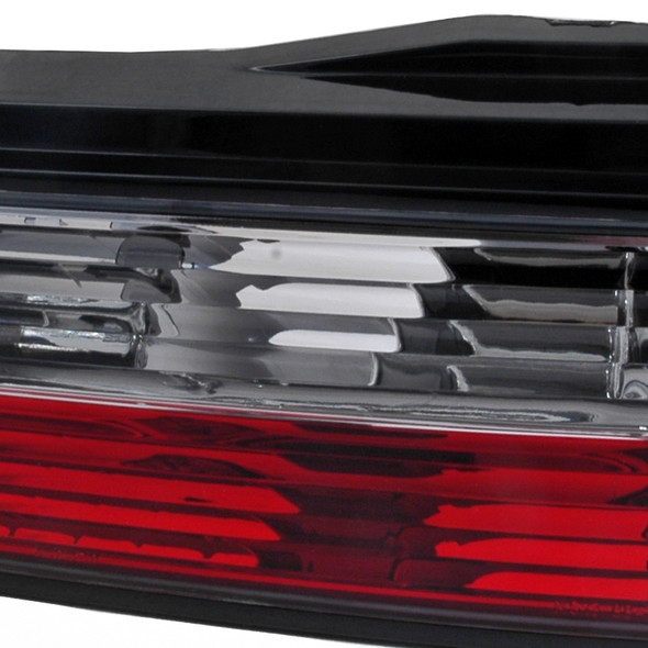 1989-1994 Nissan 240SX S13 Coupe Tail Lights (Chrome Housing/Red Clear Lens)