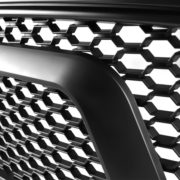 2013-2018 Dodge RAM 1500 Matte Black ABS Rebel Style Honeycomb Mesh Grille