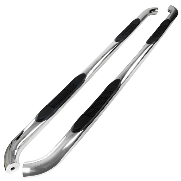 2015-2021 Ford F-150/F-250/F-350/F-450/F-550 Crew/SuperCrew Cab 3" Chrome Stainless Steel Side Step Nerf Bars