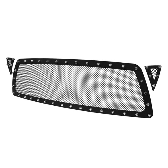 2005-2011 Toyota Tacoma Rivet Style Stainless Steel 3PC Mesh Grille insert (Black)