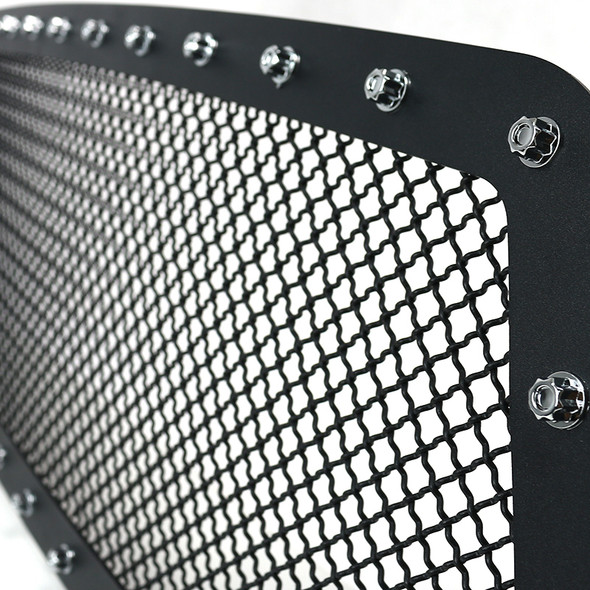 2005-2011 Toyota Tacoma Rivet Style Stainless Steel 3PC Mesh Grille insert (Black)