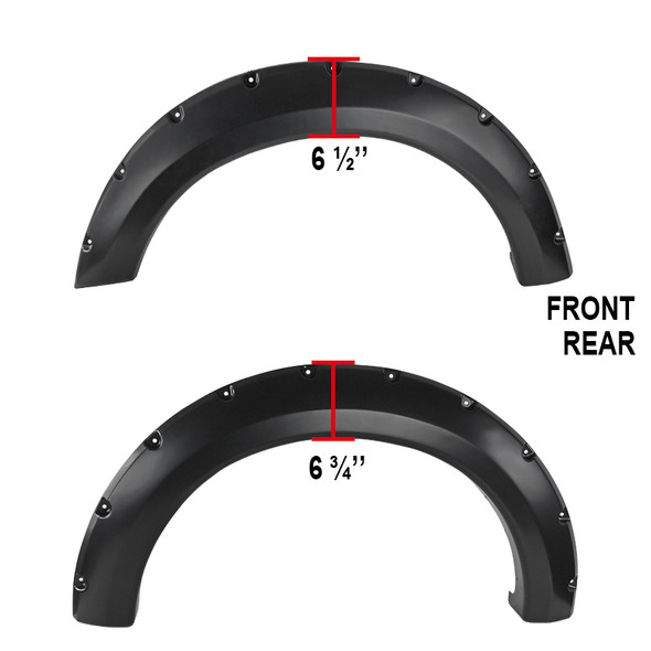 2004-2008 Ford F-150/ 2007-2008 Lincoln Mark LT Styleside Rivet Style Fender Flares