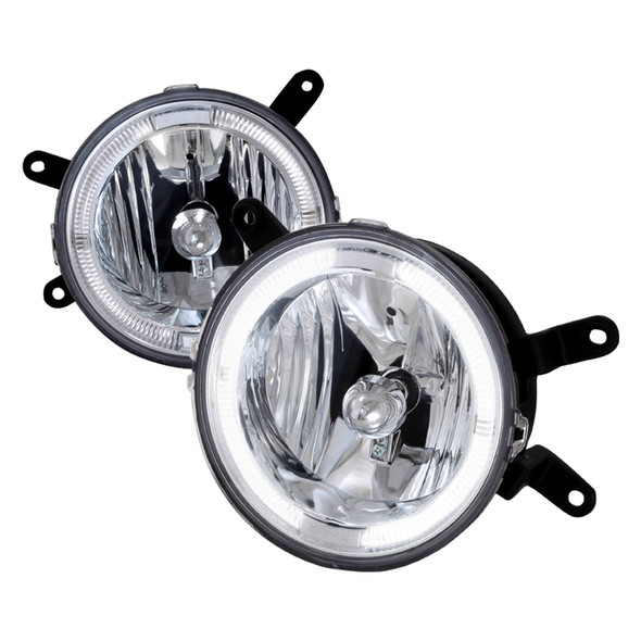 2005-2009 Ford Mustang GT Deluxe/Premium H10 Halo Ring Fog Lights (Chrome Housing/Clear Lens)