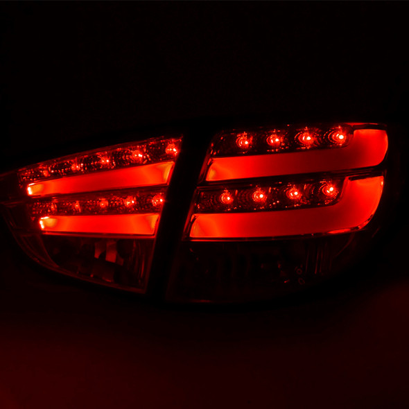 2010-2012 Hyundai Tucson LED Tail Lights (Chrome Housing/Clear Lens)