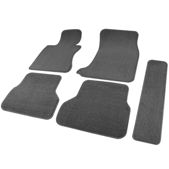 2004-2009 BMW E60 5 Series Gray Cotton Carpet Floor Mats - 4PC