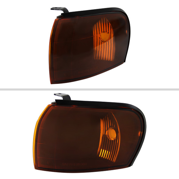 1995-2001 Subaru Impreza Corner Lights (Chrome Housing/Amber Smoke Lens)