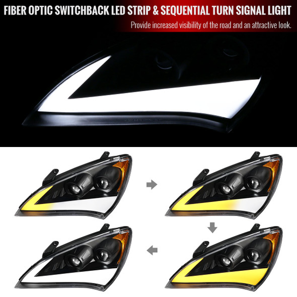 2010-2016 Hyundai Genesis Coupe White Bar Sequential LED Tail