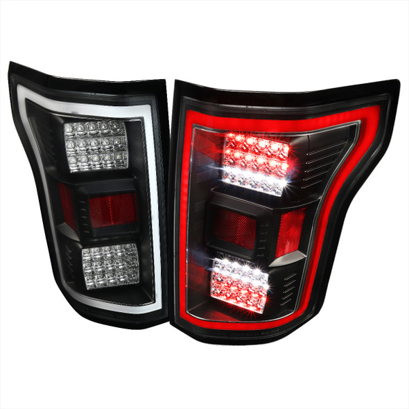 2015-2017 Ford F-150 LED Tail Lights (Matte Black Housing/Clear Lens)