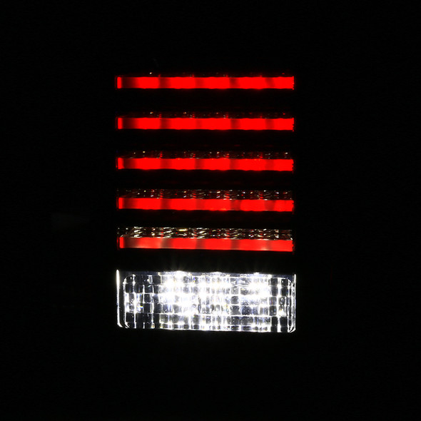 2007-2017 Jeep Wrangler LED Tail Lights (Matte Black Housing/Clear Lens)