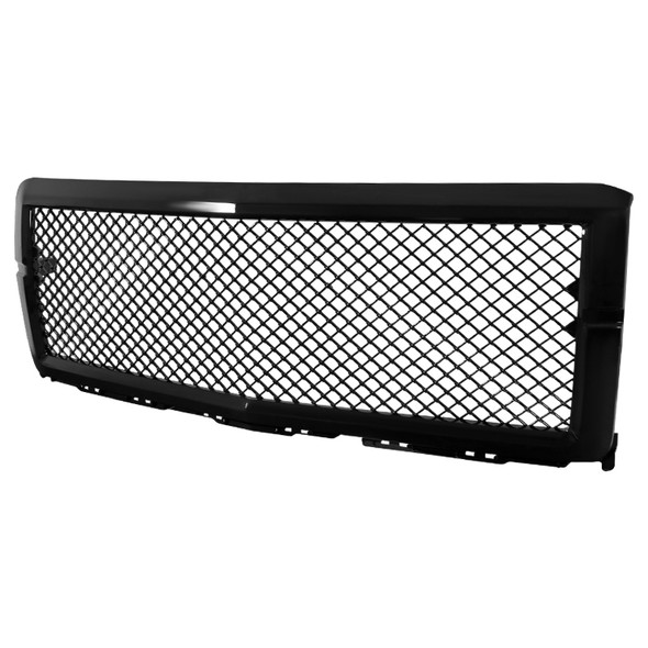 2014-2015 Chevrolet Silverado 1500 Glossy Black ABS Honeycomb Mesh Grille