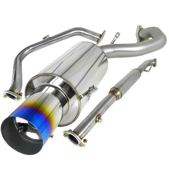 1995-1999 Mitsubishi Eclipse Non-Turbo T-304 Stainless Steel N1 Style Catback Exhaust System w/ Burnt Tip