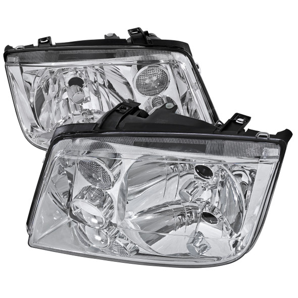 1999-2005 Volkswagen Jetta/Bora Mk4 V3 Factory Style Headlights (Chrome Housing/Clear Lens)