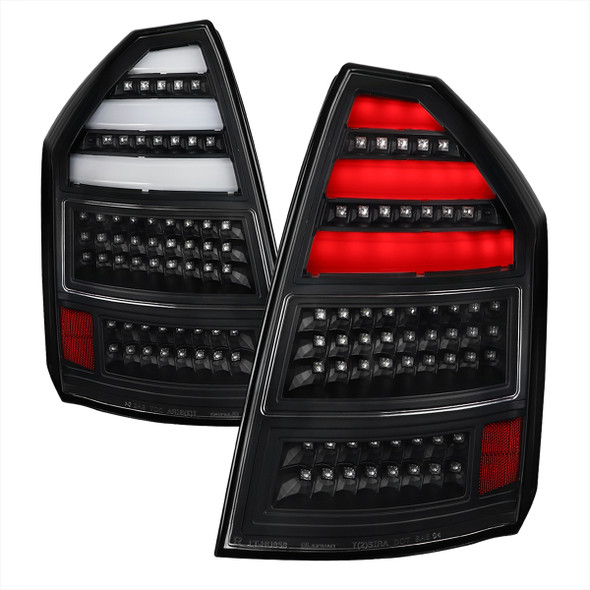 2005-2007 Chrysler 300C LED Tail Lights (Glossy Black Housing