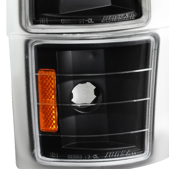 1994-1998 Chevrolet C/K Silverado/Tahoe Corner Lights (Matte Black Housing/Clear Lens)