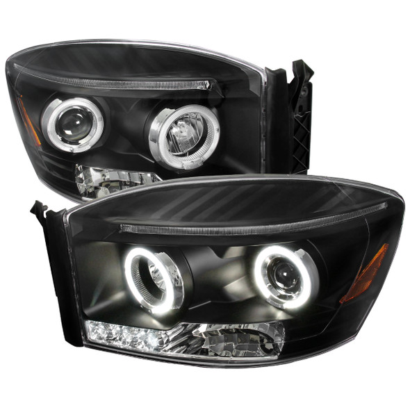 2006-2008 Toyota Yaris Dual Halo Projector Headlights (Matte Black