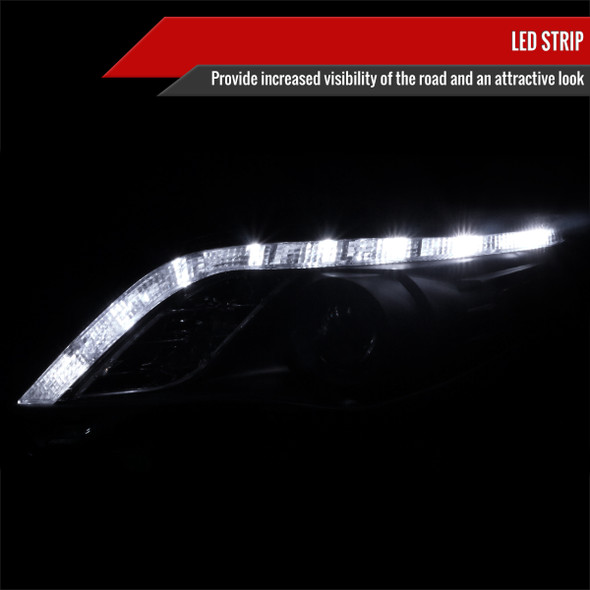 2011-2013 Toyota Highlander Projector Headlights w/ SMD LED Light