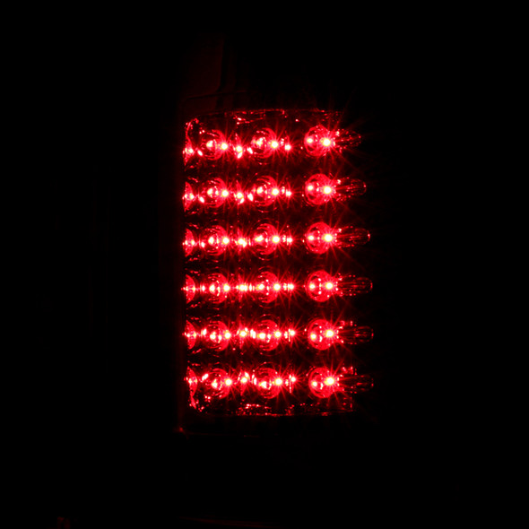 2002-2006 Dodge RAM LED Tail Lights (Chrome Housing/Red Clear Lens)