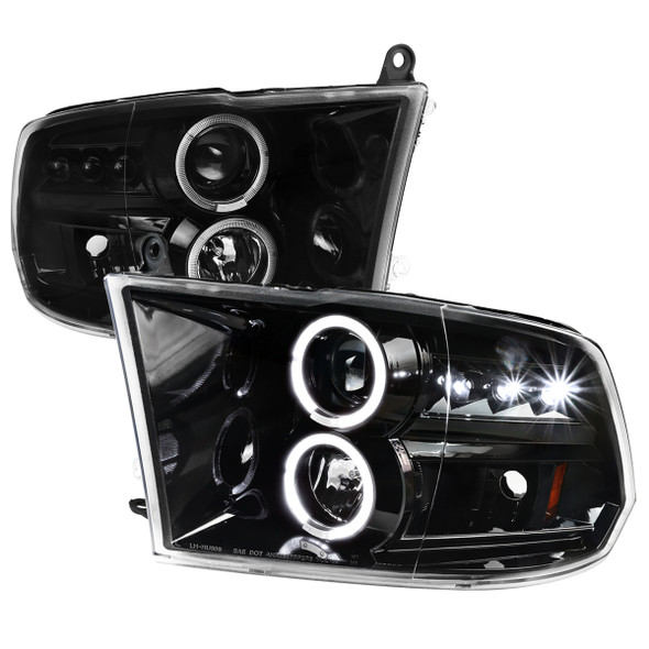 1994-2001 Dodge RAM 1500 2500 3500 Dual Halo Projector Headlights