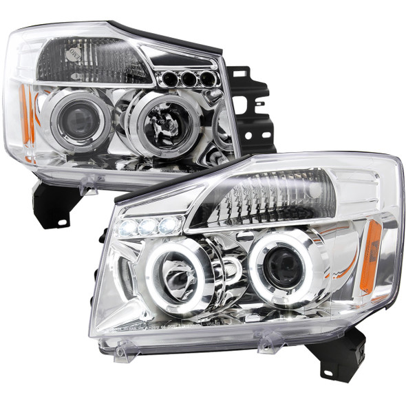 2004-2015 Nissan Titan/ 2005-2007 Armada Bumper Fog Lights (Chrome