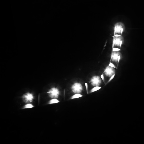 2006-2009 Nissan 350Z SMD LED Light Strip Projector Headlights (Matte Black Housing/Clear Lens)