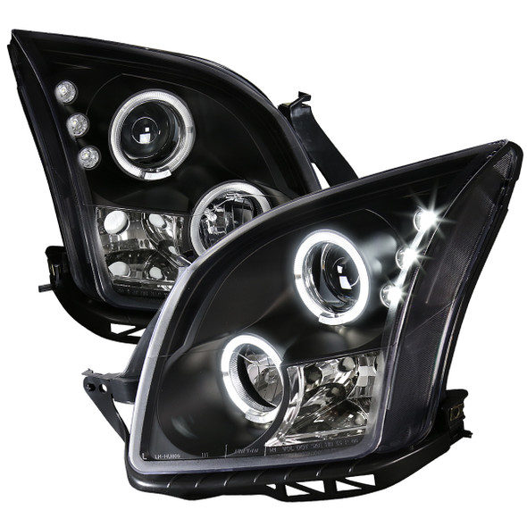 2006-2009 Ford Fusion Dual Halo Projector Headlights (Matte Black Housing/Clear Lens)