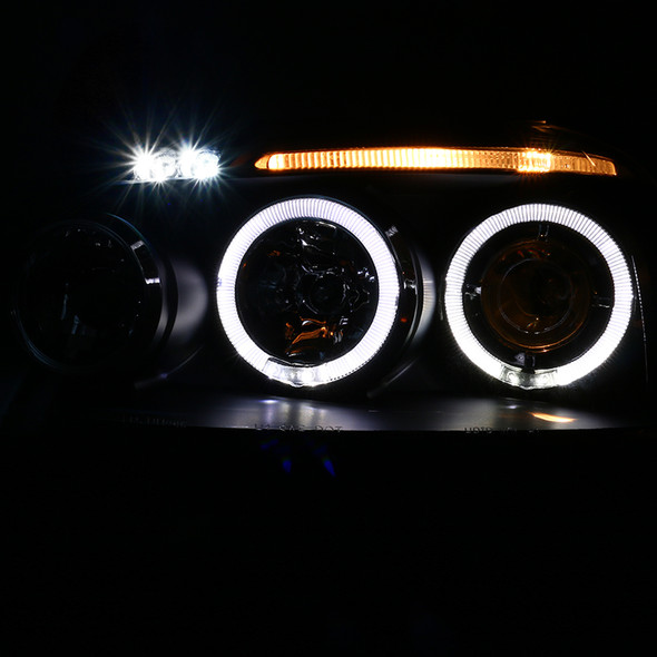 2006-2008 Volkswagen Golf Rabbit/ 2006-2010 Jetta Dual Halo Projector Headlights (Matte Black Housing/Smoke Lens)
