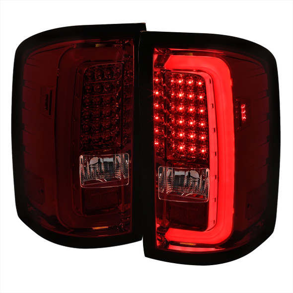 2014-2018 GMC Sierra 1500/2500HD/3500HD Red Bar LED Tail Lights