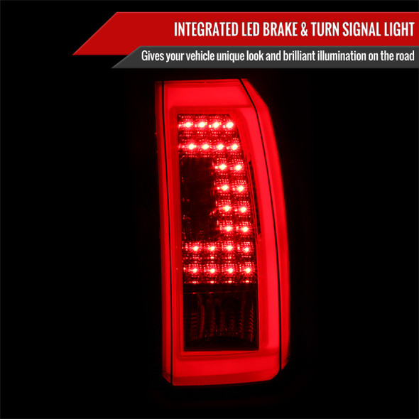 2015-2020 Chevrolet Tahoe/Suburban LS LT LTZ Premier LED Tail Lights (Chrome Housing/Red Lens)