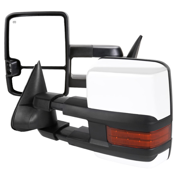 1988-2000 Chevrolet C/K Tahoe GMC Yukon/Suburban Power Adjustable, Heated, & Manual Extendable Towing mirrors w/ LED Amber Turn Signal & Clearance Lights