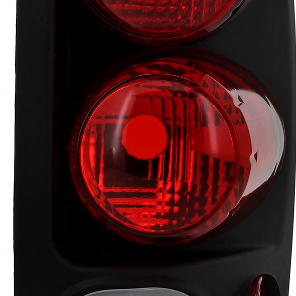 2002-2006 Dodge RAM Retro Style Tail Lights (Matte Black Housing/Clear Lens)