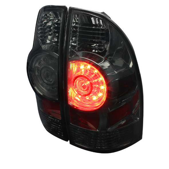 2005-2015 Toyota Tacoma LED Tail Lights (Chrome Housing/Smoke Lens)