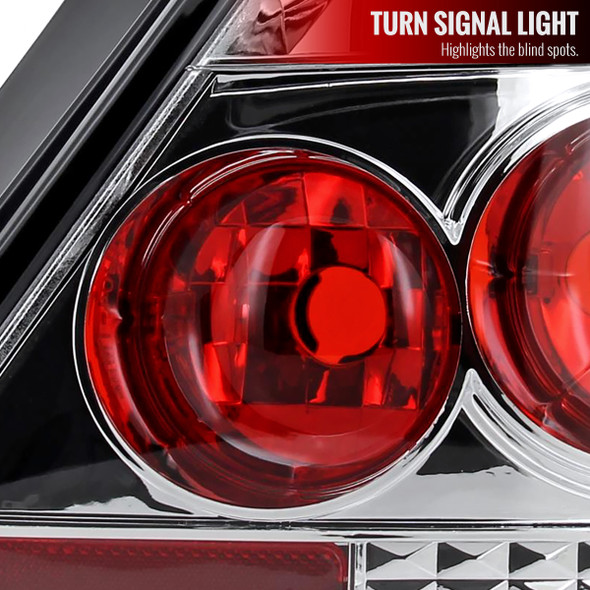 2004-2010 Scion tC Tail Lights (Matte Black Housing/Clear Lens