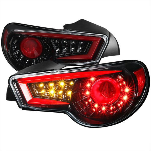 2013-2016 Scion FRS/ Subaru BRZ LED Tail Lights (Jet Black Housing/Clear Lens)