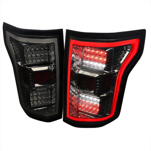 2015-2017 Ford F-150 LED Tail Lights ( Chrome Housing/Smoke Lens)