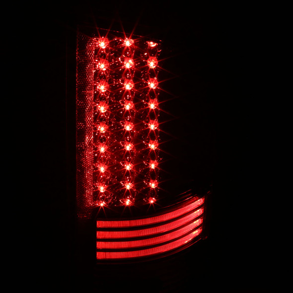 2002-2006 Dodge RAM V2 LED Tail Lights (Chrome Housing/Red Clear Lens)