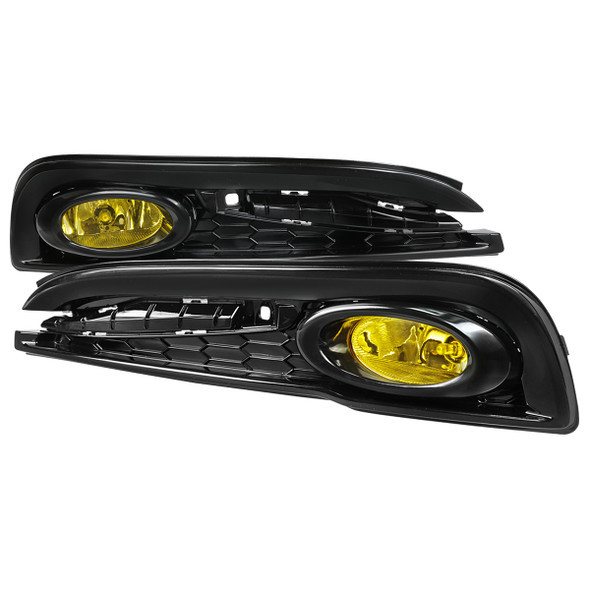 2013-2015 Honda Civic Sedan H11 Fog Lights Kit (Chrome Housing/Yellow Lens)