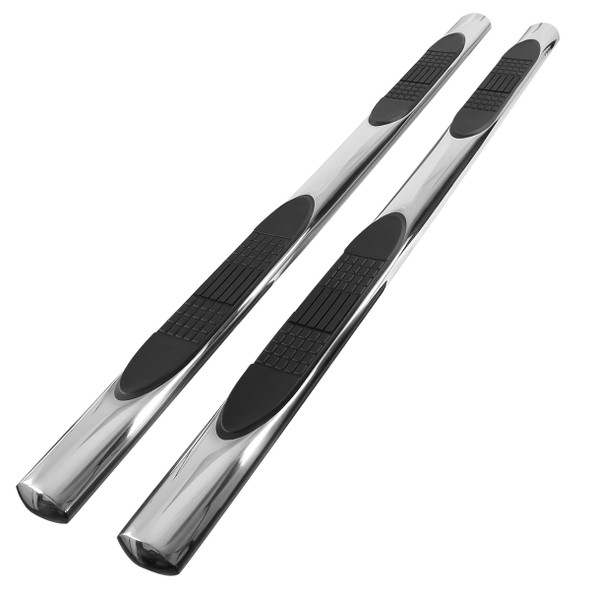 2001-2013 Chevrolet Silverado/GMC Sierra Crew Cab 4" Chrome Stainless Steel Side Step Nerf Bars