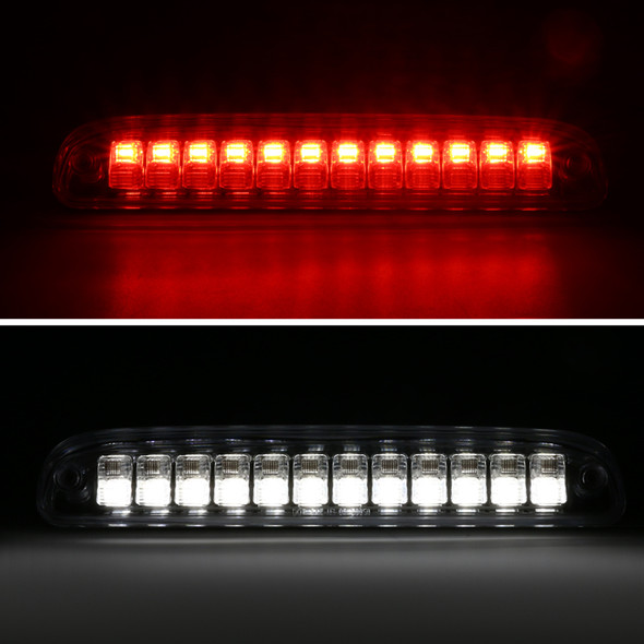 1993-2016 Ford F-250/F-350/F-450/F-550/Ranger Mazda B Series Pickup LED 3rd Brake Tail Light - CY (Chrome Housing/Clear Lens)