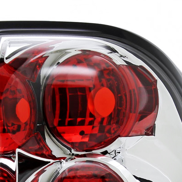 2002-2009 Chevrolet Trailblazer Tail Lights (Chrome Housing/Clear Lens)