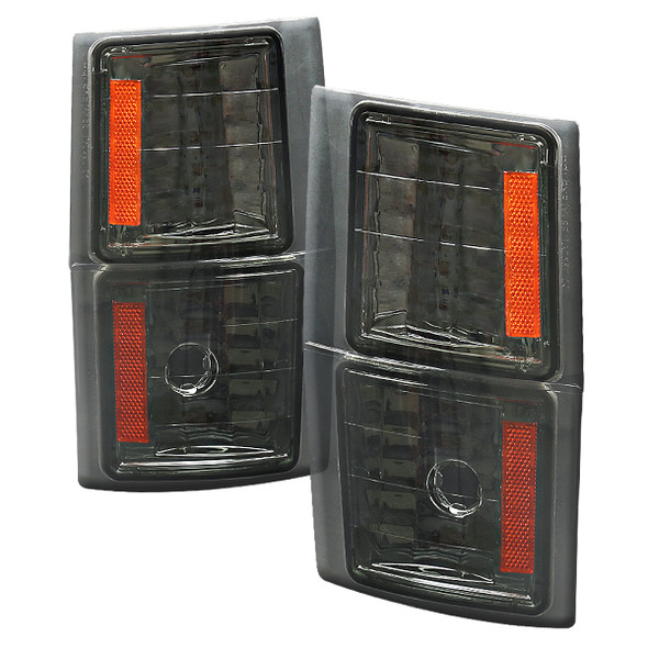 1994-1999 Chevrolet C/K Silverado/Tahoe Corner Lights (Chrome Housing/Smoked Lens)