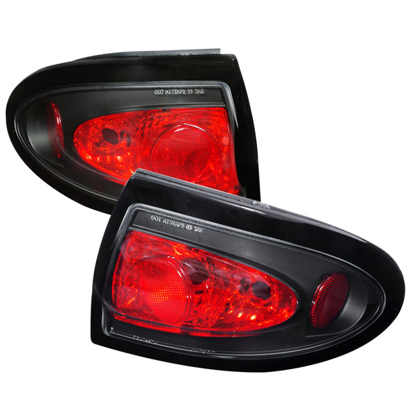 2003-2005 Chevrolet Cavalier Tail Lights (Matte Black Housing/Clear Lens)