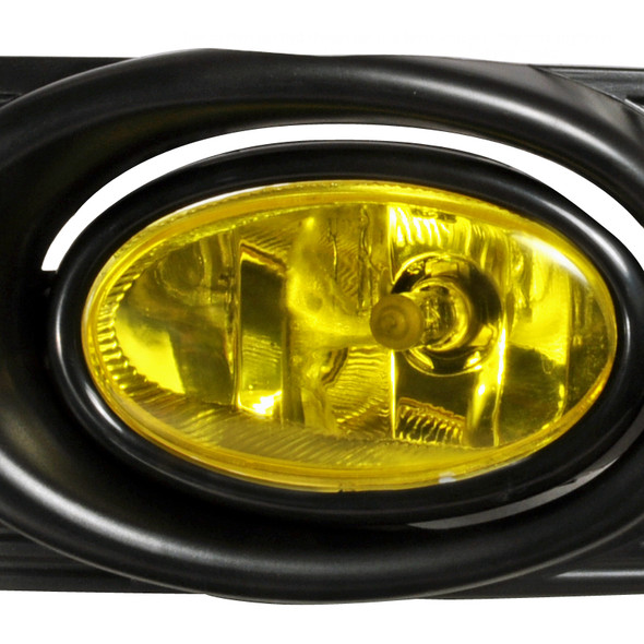 2001-2002 Honda Accord Sedan H11 Fog Lights Kit (Chrome Housing/Yellow Lens)